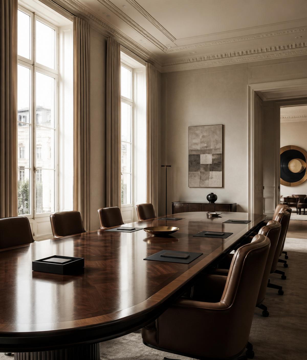 Executive boardroom in a European family office